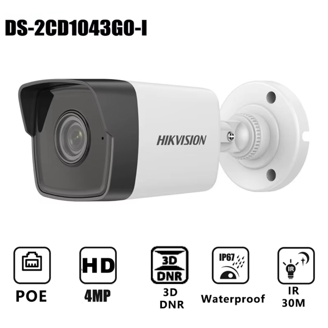 Hikvision DS-2CD1043G0-I | 4MP POE Infrared Bullet Camera