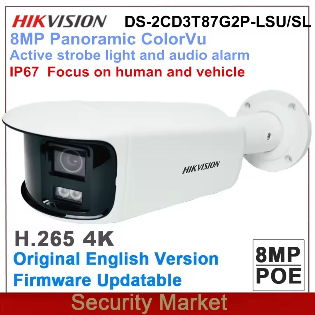 Hikvision DS-2CD2T87G2P-LSU/SL 8MP Panoramic ColorVu Network Camera