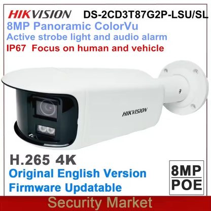 Hikvision DS-2CD2T87G2P-LSU/SL 8MP Panoramic ColorVu Network Camera