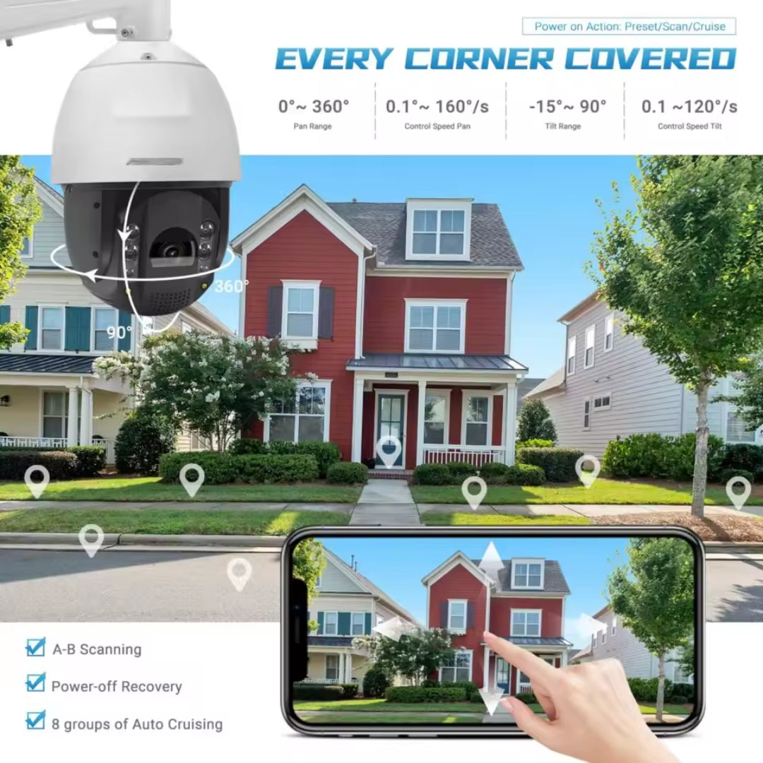 Hikvision DS-2DE7A825IW-AEB(T5) 8MP 25X PTZ Dome Camera | 7-Inch Full Color, IR Night Vision