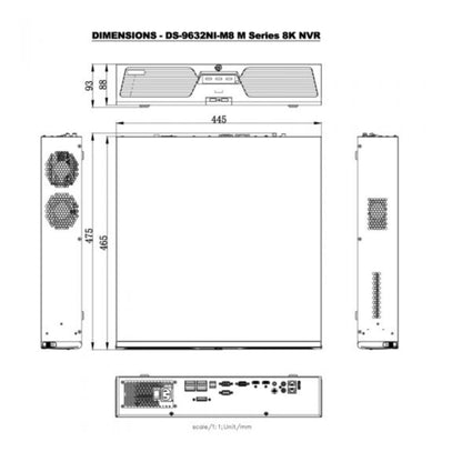 Hikvision DS-9632NI-M8 32-Channel 8-Bay 4K NVR - 8K HDMI & RAID Support