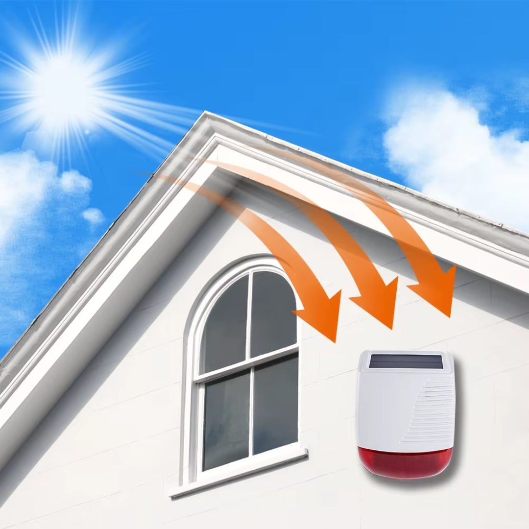 Outdoor Solar Wireless Alarm Siren – 110dB Anti-Theft System