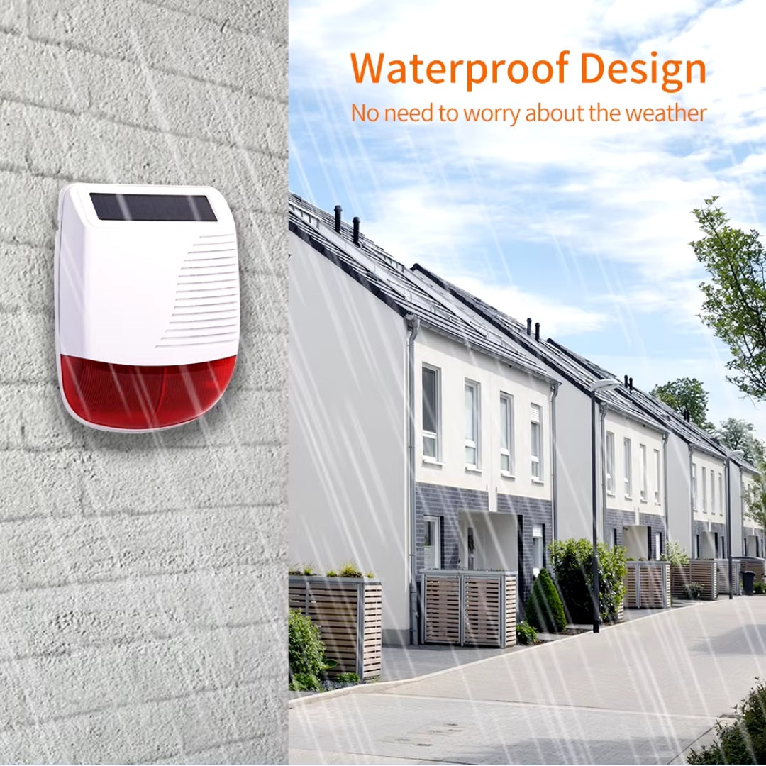 Outdoor Solar Wireless Alarm Siren – 110dB Anti-Theft System