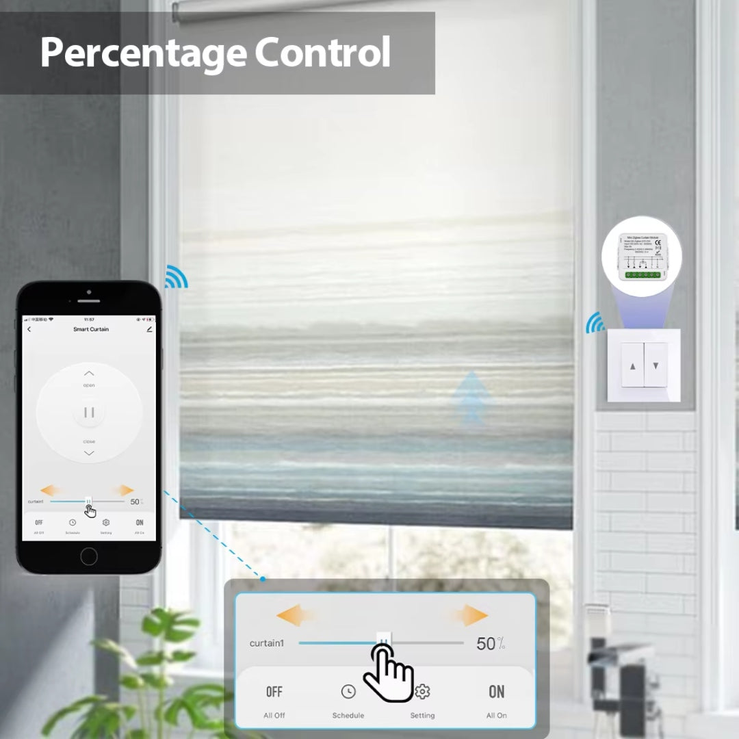 Tuya Smart WiFi ZigBee Curtain Module | Alexa, Google Home Compatible