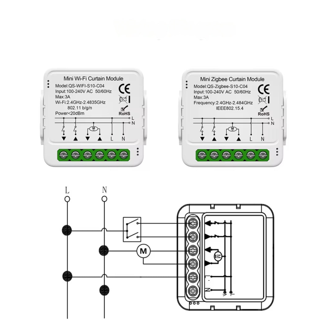 Tuya Smart WiFi ZigBee Curtain Module | Alexa, Google Home Compatible