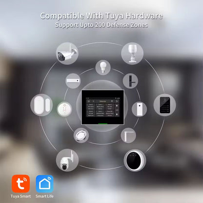 Tuya WiFi Smart Alarm Panel - 4.3" Touchscreen, GSM Dual Network System