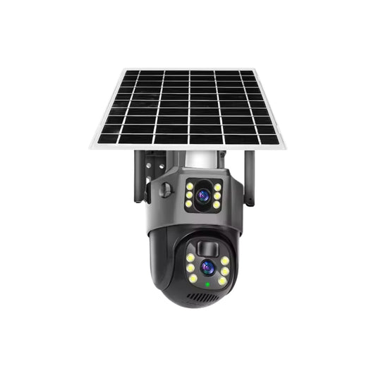 V380 Pro 4G Solar Outdoor Camera | 360° Dual Lens 4K CCTV Security