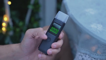 High precision portable breathalyzer with two modes of blowing test. Rechargeable